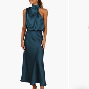 Petal & Pup Annabelle Satin Midi Dress - worn once